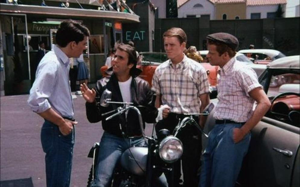 Definitely a cast favorite, Fonzie would operate the juke box at Arnold’s b...